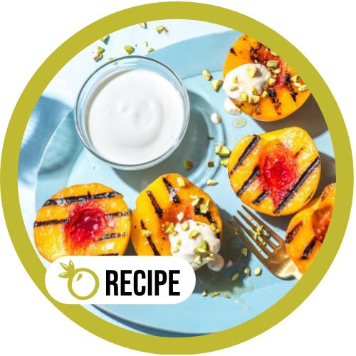 (Recipe) Grilled Peaches with Yogurt and Honey